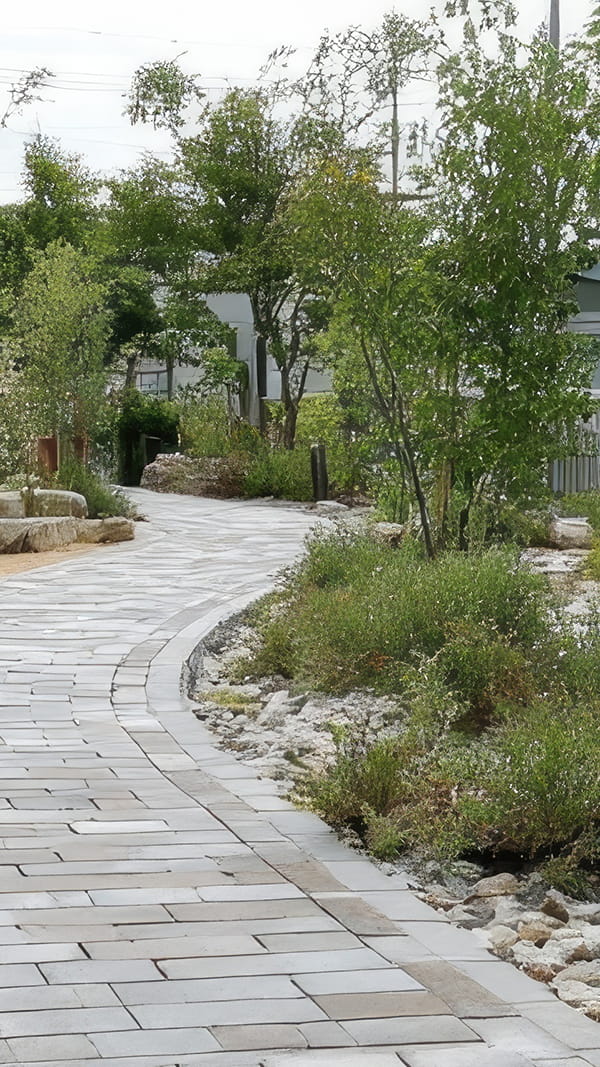 Paver sidewalks and walkways installed by Northeastern PMC in Cranford, New Jersey