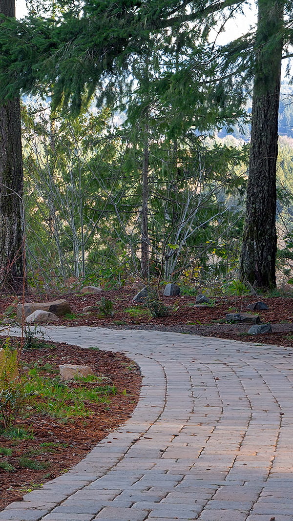 Custom-designed paver pathways installed in Linden, New Jersey Paver sidewalks and walkways installed by Northeastern PMC in Linden, New Jersey