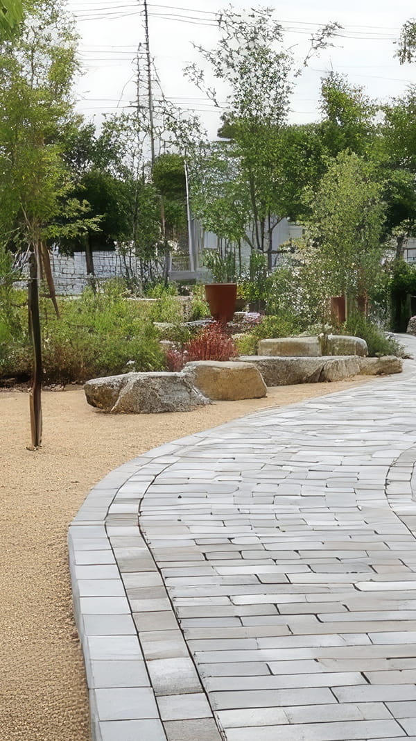 Paver sidewalks and walkways installed by Northeastern PMC in Rahway, New Jersey