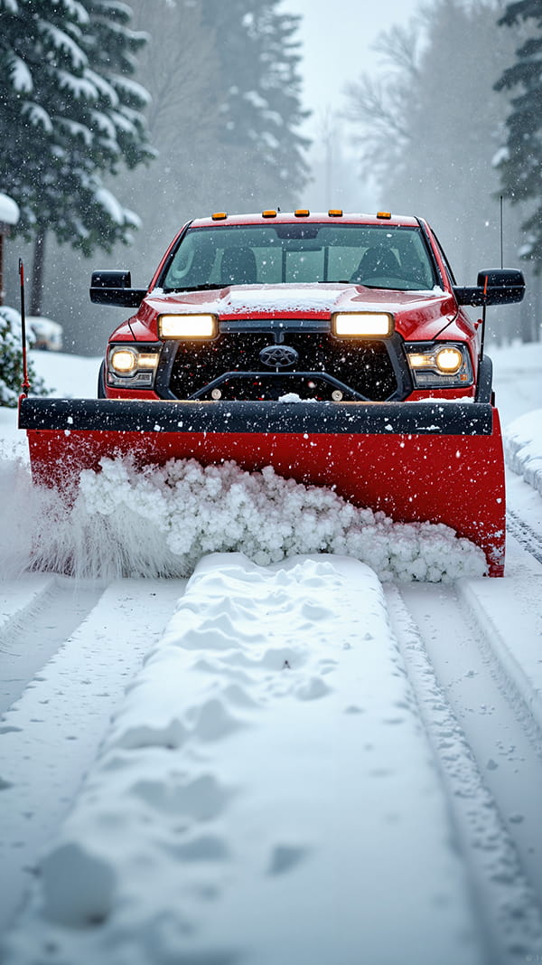 New Jersey commercial snow plowing and winter maintenance service Commercial snow plowing service in New Jersey for parking lots and walkways