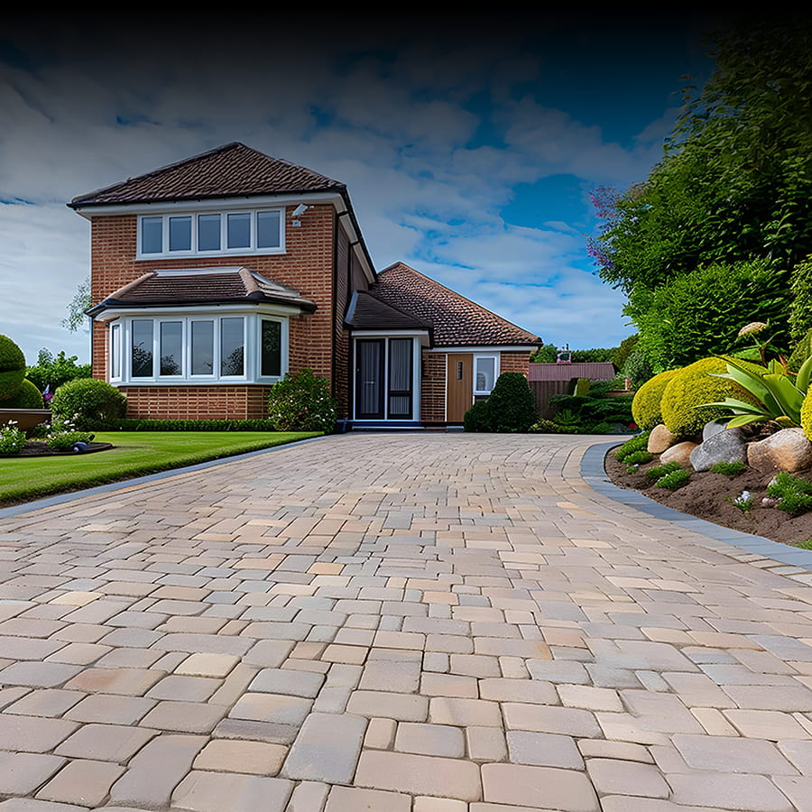Residential paver driveway installation in Avenel, New Jersey